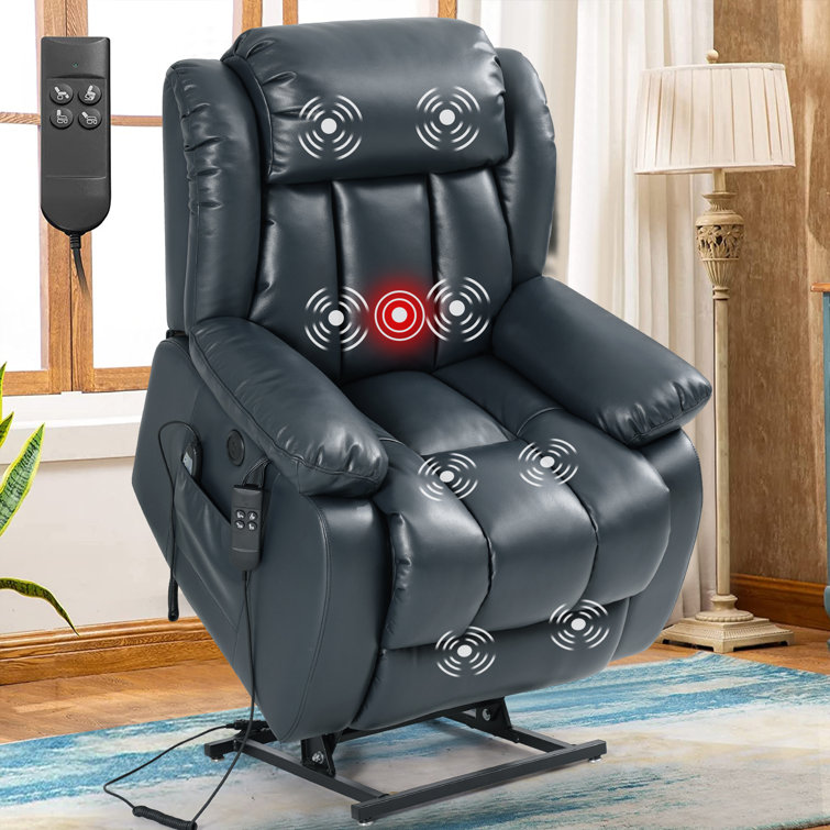 Dual motor riser online recliner with heat massage